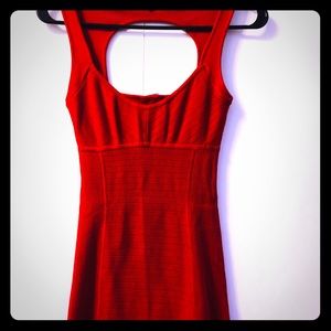 Red mini dress